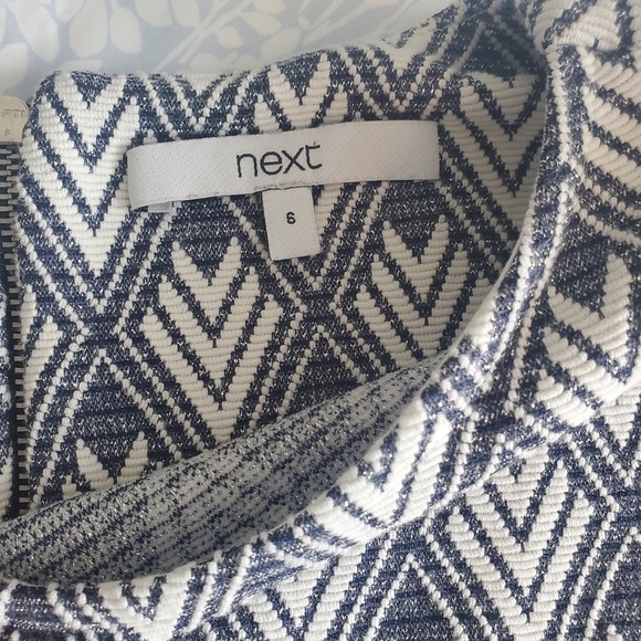 Bundle: Next Women's Short Sleeves White Blue Glitter Blouse UK 6 Made In Turkey - Picture 2 of 10